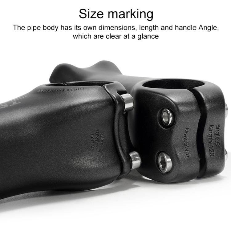 TOSEEK K04 Full Carbon Fiber Brazing Road Mountain Bike Handlebar Riser Faucet, Size:17 Degree, 100mm(Black Grey Silver) - Bicycle Grips by TOSEEK | Online Shopping UK | buy2fix