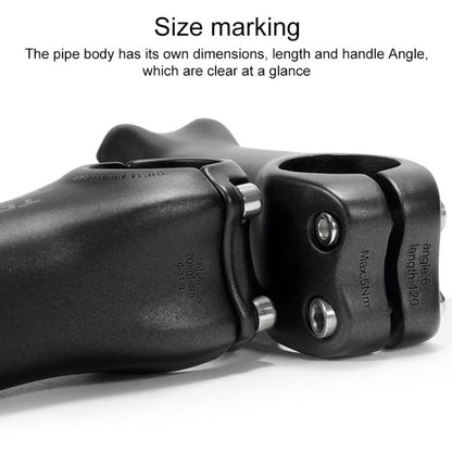 TOSEEK K04 Full Carbon Fiber Brazing Road Mountain Bike Handlebar Riser Faucet, Size:17 Degree, 120mm(Black Grey Silver) - Bicycle Grips by TOSEEK | Online Shopping UK | buy2fix