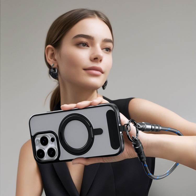 ROCK R15 Type-C to Type-C 60W Phone Lanyard Fast Charging Zinc Alloy Data Cable, Length:30cm(Creamy White) - USB-C & Type-C Cable by ROCK | Online Shopping UK | buy2fix