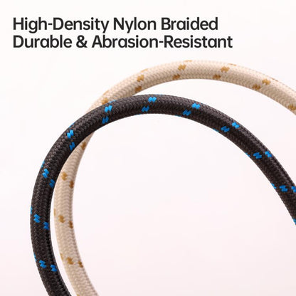 ROCK R15 Type-C to Type-C 60W Phone Lanyard Fast Charging Zinc Alloy Data Cable, Length:30cm(Creamy White) - USB-C & Type-C Cable by ROCK | Online Shopping UK | buy2fix