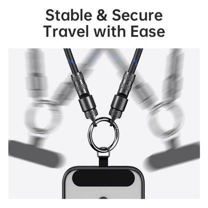 ROCK R15 Type-C to Type-C 60W Phone Lanyard Fast Charging Zinc Alloy Data Cable, Length:30cm(Creamy White) - USB-C & Type-C Cable by ROCK | Online Shopping UK | buy2fix