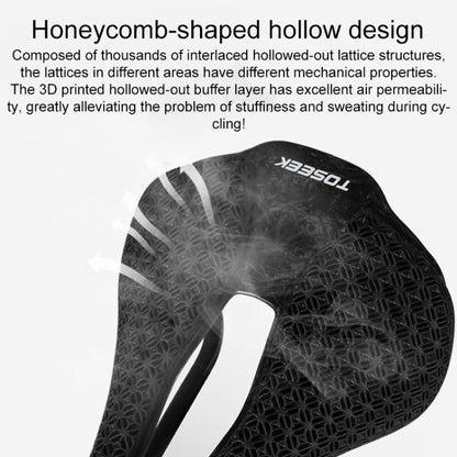 TOSEEK P10 Carbon Fiber 3D Printed Road Mountain Bike Seat, Width:143mm - Bicycle Saddle by TOSEEK | Online Shopping UK | buy2fix