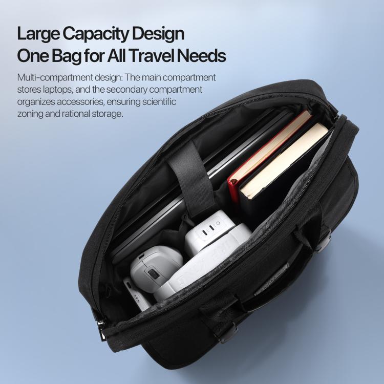 DUX DUCIS EDGE 14-15.4 inch Handbag Single Shoulder Laptop Bag(Black) - 14.1 inch by DUX DUCIS | Online Shopping UK | buy2fix