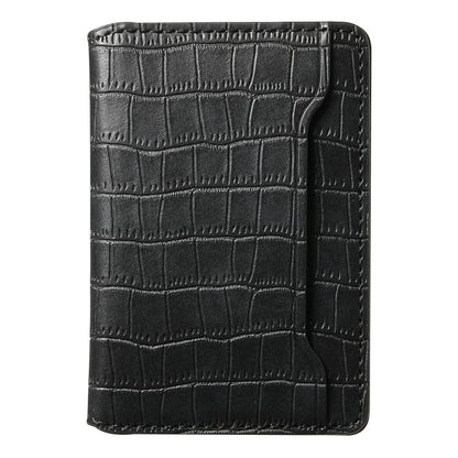 V03 Alligator Texture Back-attached NN Card Bag(Black) - Adhesive Card Holders by buy2fix | Online Shopping UK | buy2fix