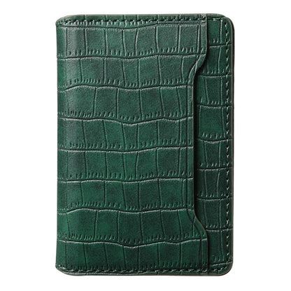 V03 Alligator Texture Back-attached NN Card Bag(Green) - Adhesive Card Holders by buy2fix | Online Shopping UK | buy2fix