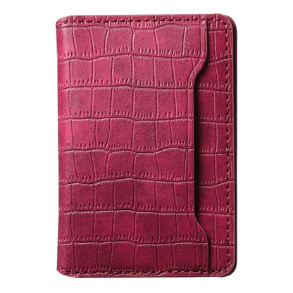 V03 Alligator Texture Back-attached NN Card Bag(Red) - Adhesive Card Holders by buy2fix | Online Shopping UK | buy2fix