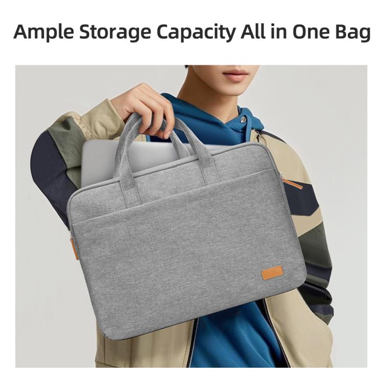 ROCK 14.9 inch Laptop Bag Handle Bag(Grey) - 15 inch by ROCK | Online Shopping UK | buy2fix