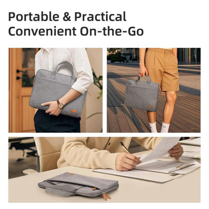 ROCK 14.9 inch Laptop Bag Handle Bag(Grey) - 15 inch by ROCK | Online Shopping UK | buy2fix