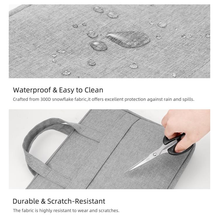 ROCK 14.9 inch Laptop Bag Handle Bag(Grey) - 15 inch by ROCK | Online Shopping UK | buy2fix