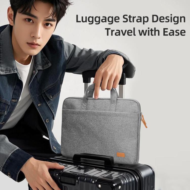 ROCK 14.9 inch Laptop Bag Handle Bag(Grey) - 15 inch by ROCK | Online Shopping UK | buy2fix