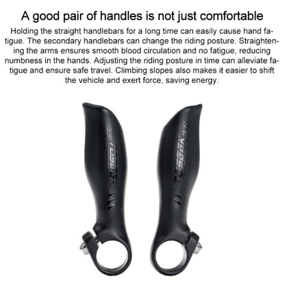 TOSEEK 1Pair Carbon Fiber Mountain Bike Rest Horn Handlebar(Bright Cursor) - Bicycle Grips by TOSEEK | Online Shopping UK | buy2fix