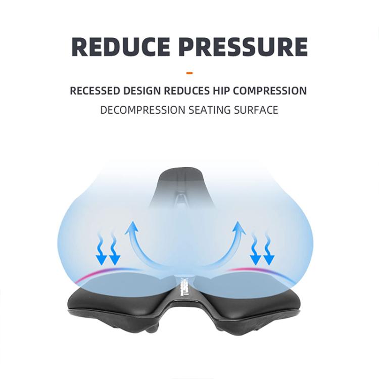 TOSEEK TS101 Road Mountain Bike Leather Saddle(Black) - Bicycle Saddle by TOSEEK | Online Shopping UK | buy2fix