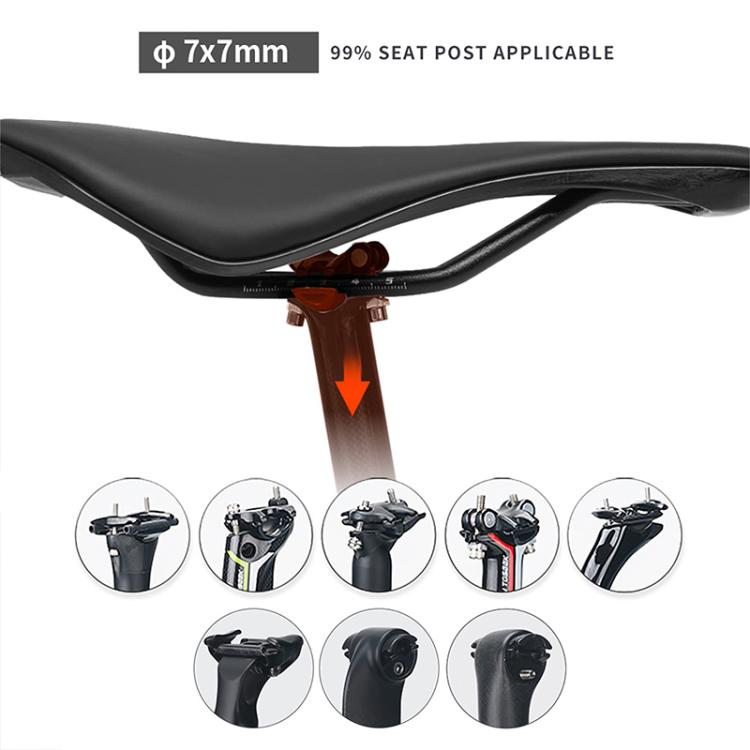 TOSEEK TS101 Road Mountain Bike Leather Saddle(Black) - Bicycle Saddle by TOSEEK | Online Shopping UK | buy2fix