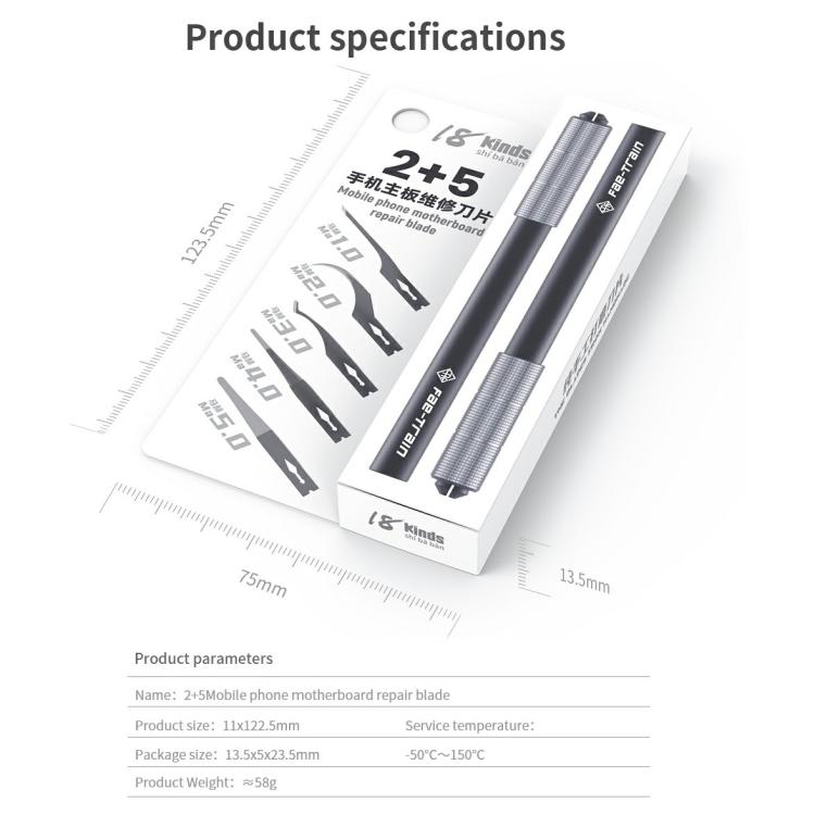 18 Kinds CPU NAND Chip Glue Removing Cleaning Repair Blades Kit - Dust Remove Tool by buy2fix | Online Shopping UK | buy2fix