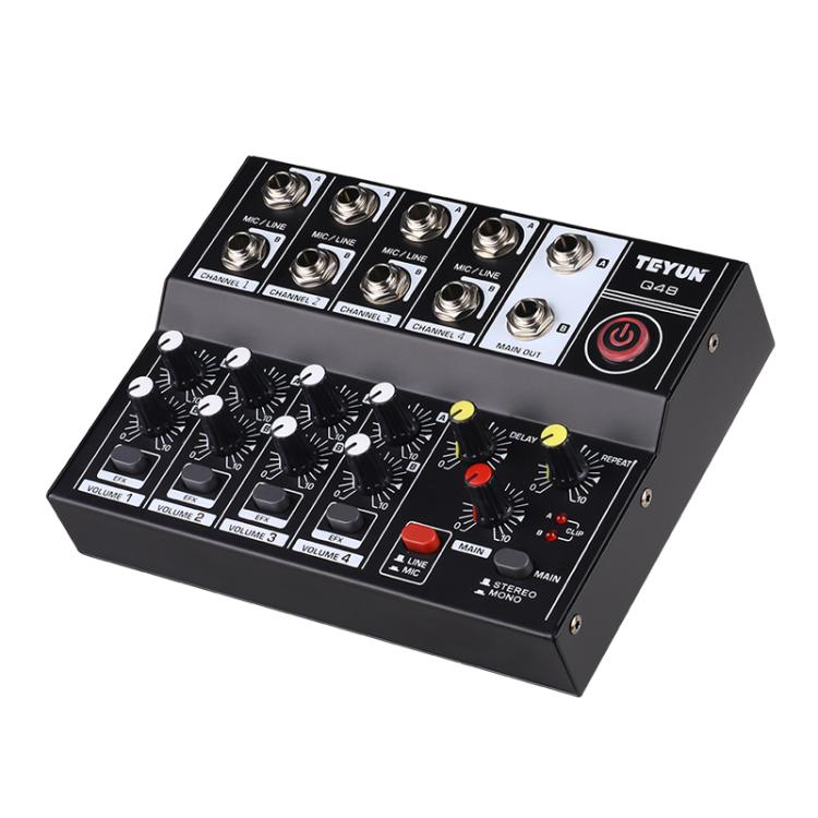 TEYUN Q48 8-Channels Microphone Audio Mixer - Live Sound Effects Processors by TEYUN | Online Shopping UK | buy2fix