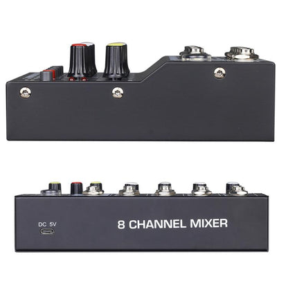 TEYUN Q48 8-Channels Microphone Audio Mixer - Live Sound Effects Processors by TEYUN | Online Shopping UK | buy2fix
