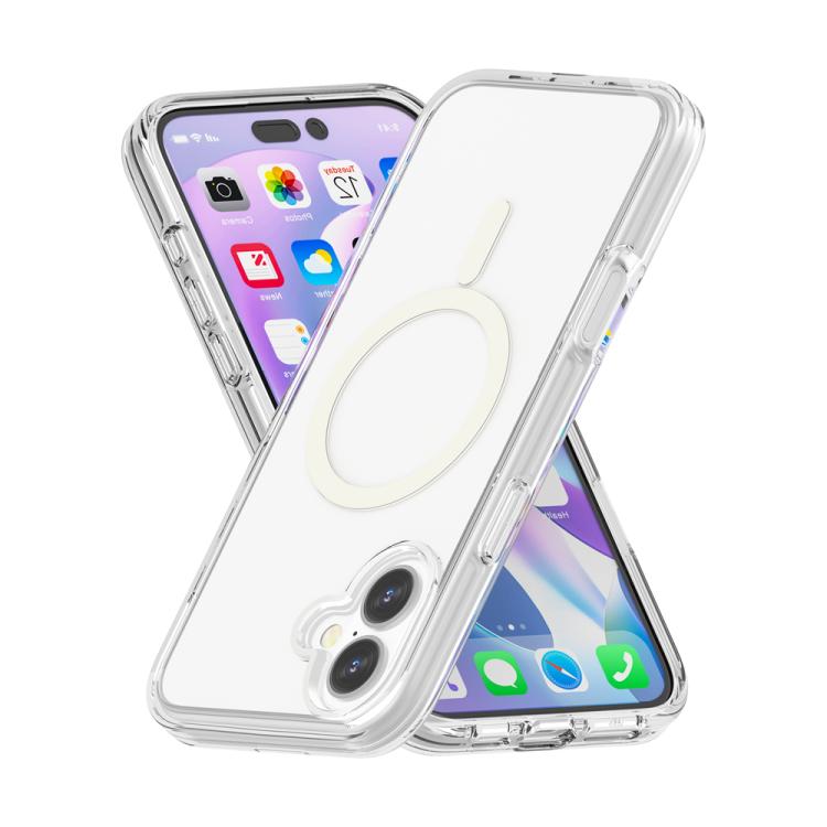 For iPhone 17 Terminator Style Glitter Powder MagSafe Magnetic Phone Case(Transparent) - iPhone 17 Cases by buy2fix | Online Shopping UK | buy2fix