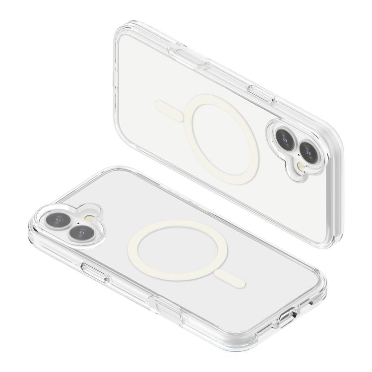 For iPhone 17 Terminator Style Glitter Powder MagSafe Magnetic Phone Case(Transparent) - iPhone 17 Cases by buy2fix | Online Shopping UK | buy2fix