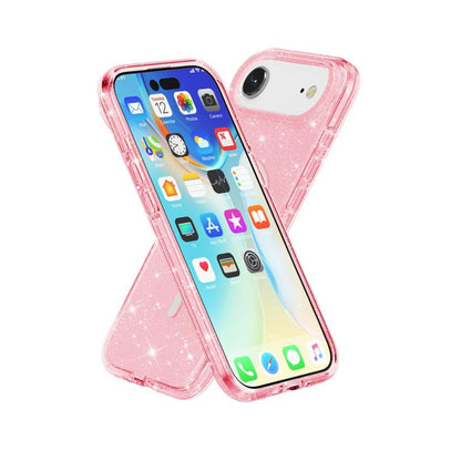 For iPhone Air Terminator Style Glitter Powder MagSafe Magnetic Phone Case(Pink) - iPhone Air Cases by buy2fix | Online Shopping UK | buy2fix
