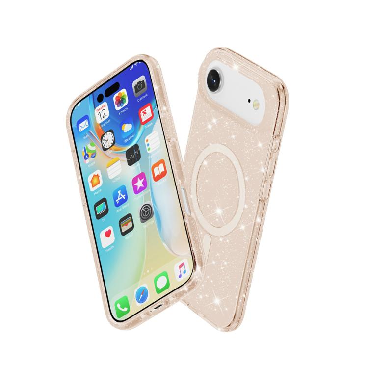For iPhone Air Terminator Style Glitter Powder MagSafe Magnetic Phone Case(Gold) - iPhone Air Cases by buy2fix | Online Shopping UK | buy2fix