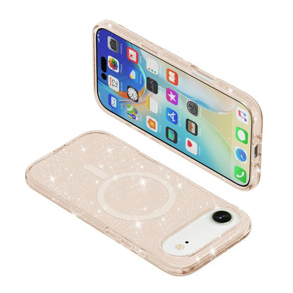 For iPhone Air Terminator Style Glitter Powder MagSafe Magnetic Phone Case(Gold) - iPhone Air Cases by buy2fix | Online Shopping UK | buy2fix