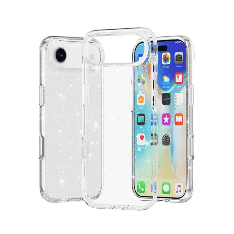 For iPhone Air Shockproof Terminator Glitter Powder Phone Case(White) - iPhone Air Cases by buy2fix | Online Shopping UK | buy2fix