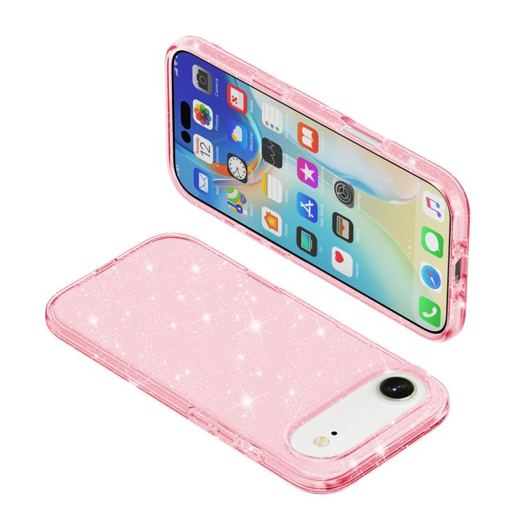 For iPhone Air Shockproof Terminator Glitter Powder Phone Case(Pink) - iPhone Air Cases by buy2fix | Online Shopping UK | buy2fix