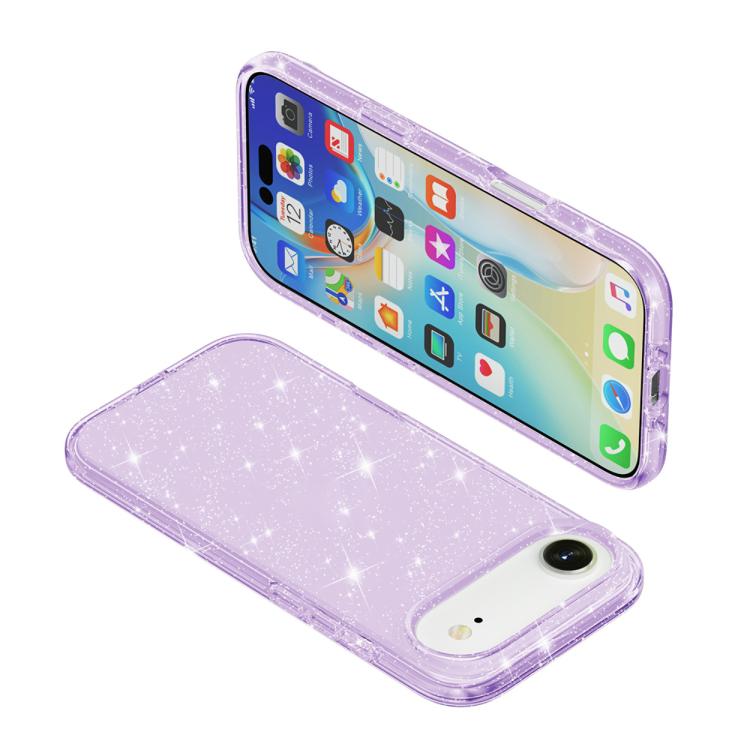 For iPhone Air Shockproof Terminator Glitter Powder Phone Case(Purple) - iPhone Air Cases by buy2fix | Online Shopping UK | buy2fix
