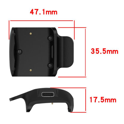 For Garmin Delta / Delta XC / Delta Upland Portable Dual Ports Pet Dog Bark Collar Tracker Charging Adapter(Black) - Charger by buy2fix | Online Shopping UK | buy2fix