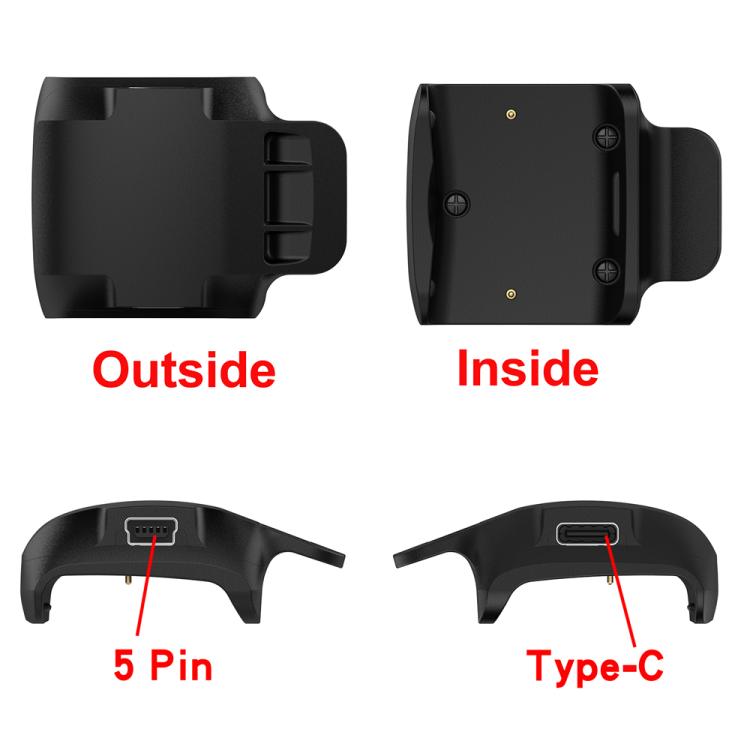 For Garmin Delta / Delta XC / Delta Upland Portable Dual Ports Pet Dog Bark Collar Tracker Charging Adapter(Black) - Charger by buy2fix | Online Shopping UK | buy2fix