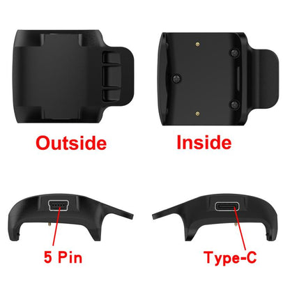 For Garmin Delta / Delta XC / Delta Upland Portable Dual Ports Pet Dog Bark Collar Tracker Charging Adapter(Black) - Charger by buy2fix | Online Shopping UK | buy2fix