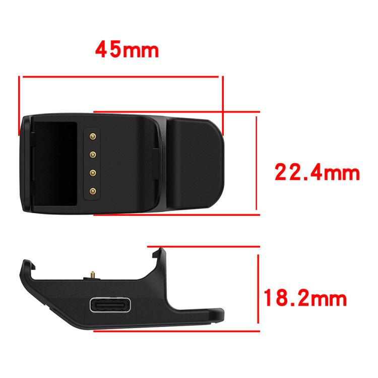 For Garmin PT10 / TB10 / TT15 Mini / T5 mini Portable Dual Ports Pet Dog Bark Collar Tracker Charging Adapter(Black) - Charger by buy2fix | Online Shopping UK | buy2fix