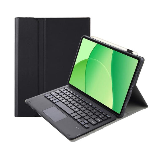 For OPPO Pad SE OP17-A Ultra-thin Detachable Bluetooth Keyboard Leather Tablet Case with Touchpad(Black)