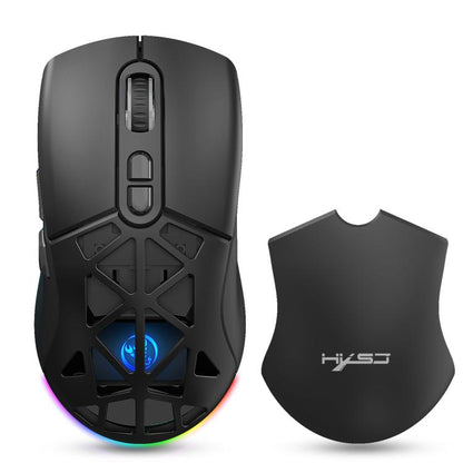 HXSJ T26 Dual Modes 2.4G BT5.1 Rechargeable Wireless Mouse(Black) - Wireless Mice by HXSJ | Online Shopping UK | buy2fix