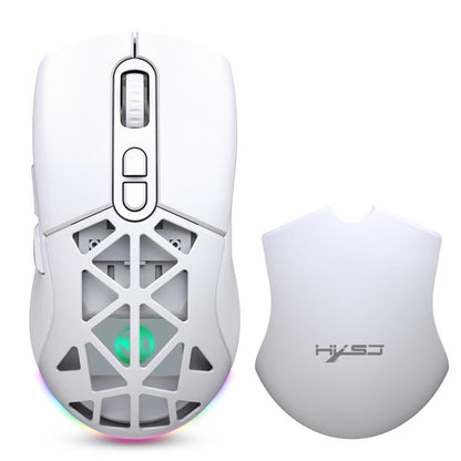 HXSJ T26 Dual Modes 2.4G BT5.1 Rechargeable Wireless Mouse(White) - Wireless Mice by HXSJ | Online Shopping UK | buy2fix