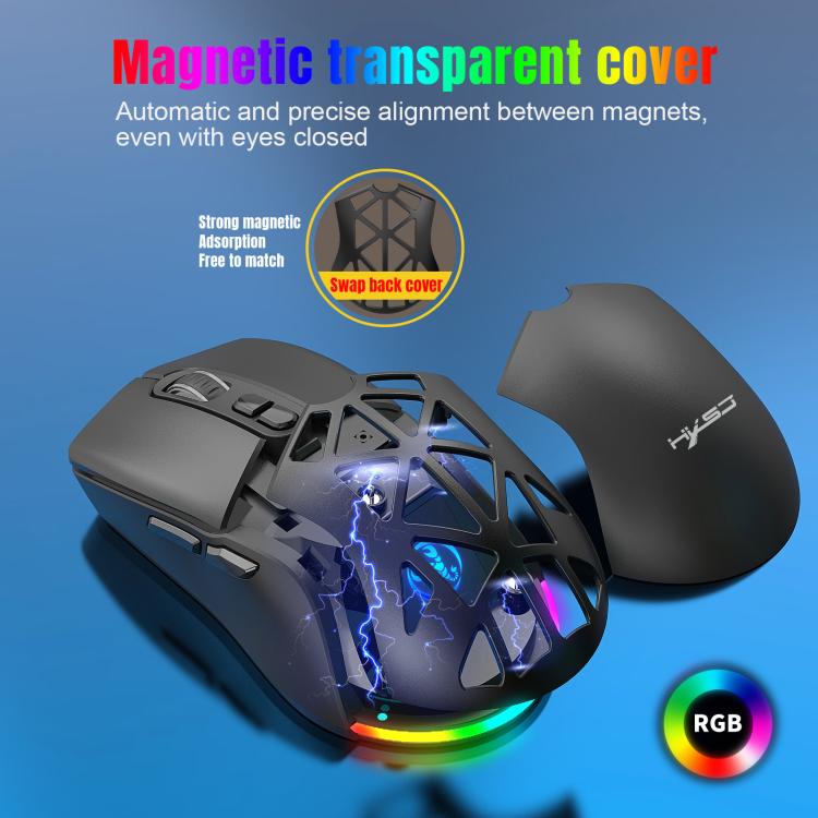 HXSJ T26 Dual Modes 2.4G BT5.1 Rechargeable Wireless Mouse(Black) - Wireless Mice by HXSJ | Online Shopping UK | buy2fix