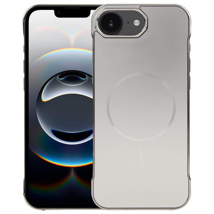 For iPhone 16e Electroplating Frameless Frosted Anti-Glare PC MagSafe Phone Case(Titanium Gray) - iPhone 16e Cases by buy2fix | Online Shopping UK | buy2fix