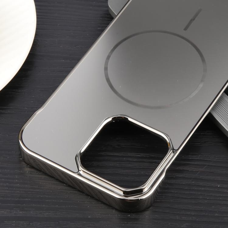 For iPhone 16e Electroplating Frameless Frosted Anti-Glare PC MagSafe Phone Case(Titanium Gray) - iPhone 16e Cases by buy2fix | Online Shopping UK | buy2fix