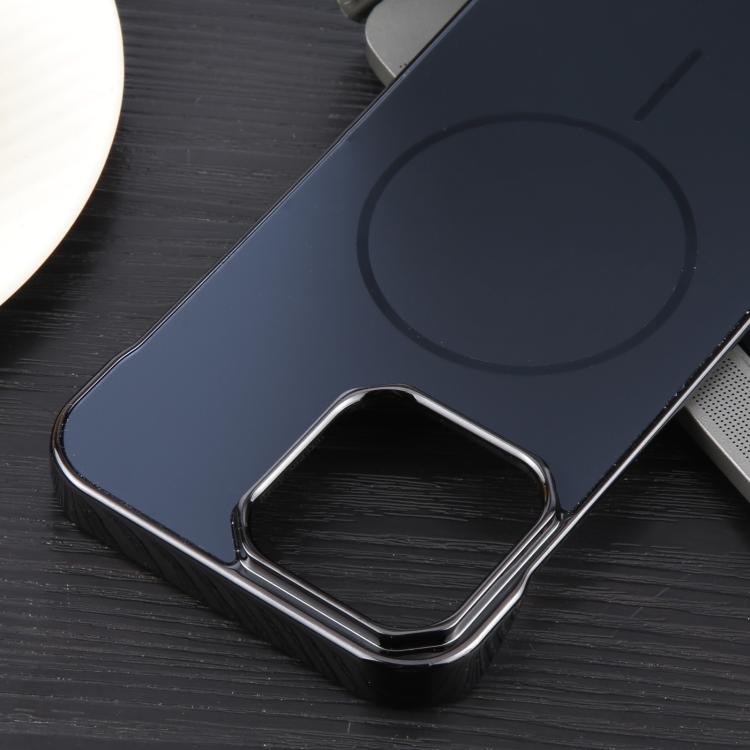 For iPhone 16 Pro Electroplating Frameless Frosted Anti-Glare PC MagSafe Phone Case(Black) - iPhone 16 Pro Cases by buy2fix | Online Shopping UK | buy2fix