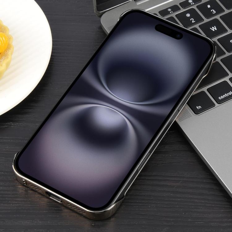 For iPhone 16 Plus Electroplating Frameless Frosted Anti-Glare PC MagSafe Phone Case(Desert Gold) - iPhone 16 Plus Cases by buy2fix | Online Shopping UK | buy2fix