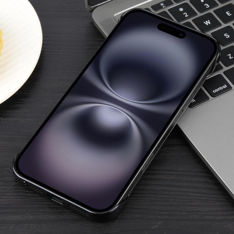 For iPhone 16 Plus Electroplating Frameless Frosted Anti-Glare PC MagSafe Phone Case(Black) - iPhone 16 Plus Cases by buy2fix | Online Shopping UK | buy2fix