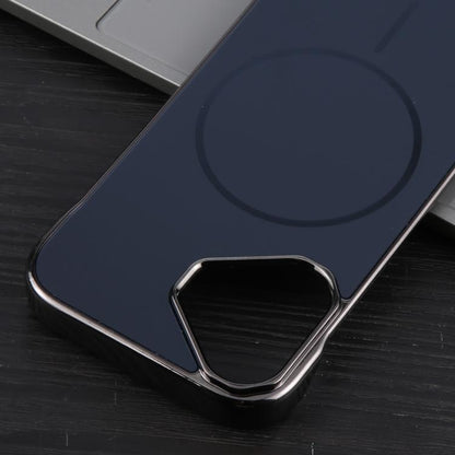 For iPhone 16 Plus Electroplating Frameless Frosted Anti-Glare PC MagSafe Phone Case(Black) - iPhone 16 Plus Cases by buy2fix | Online Shopping UK | buy2fix