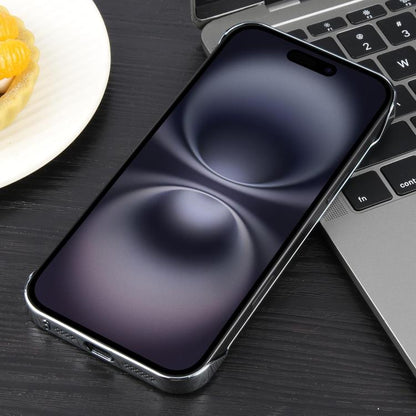 For iPhone 16 Electroplating Frameless Frosted Anti-Glare PC MagSafe Phone Case(Silver White) - iPhone 16 Cases by buy2fix | Online Shopping UK | buy2fix