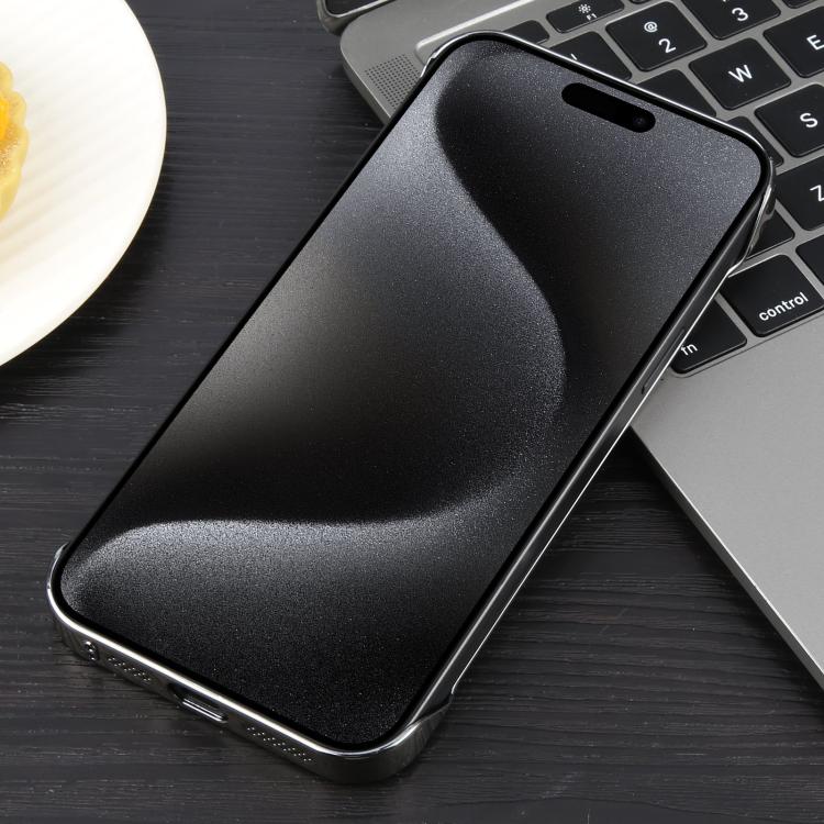 For iPhone 15 Pro Max Electroplating Frameless Frosted Anti-Glare PC MagSafe Phone Case(Titanium Gray) - iPhone 15 Pro Max Cases by buy2fix | Online Shopping UK | buy2fix