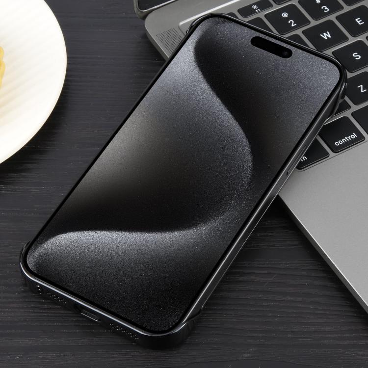 For iPhone 15 Pro Electroplating Frameless Frosted Anti-Glare PC MagSafe Phone Case(Black) - iPhone 15 Pro Cases by buy2fix | Online Shopping UK | buy2fix