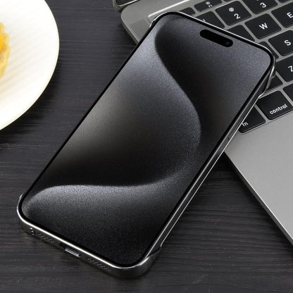 For iPhone 15 Pro Electroplating Frameless Frosted Anti-Glare PC MagSafe Phone Case(Titanium Gray) - iPhone 15 Pro Cases by buy2fix | Online Shopping UK | buy2fix