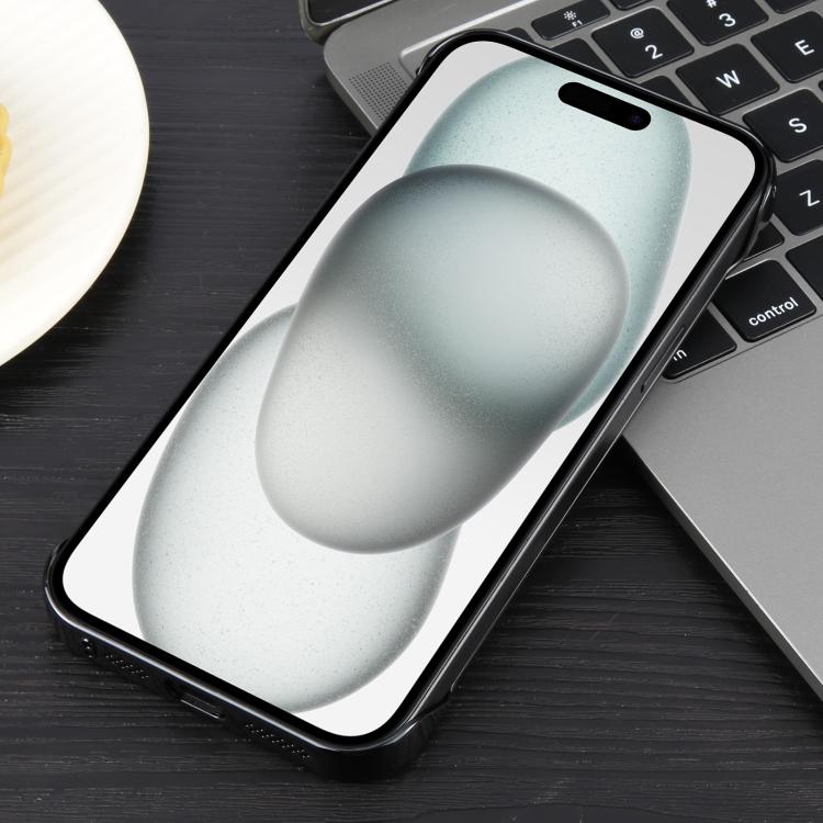For iPhone 15 Plus / 14 Plus Electroplating Frameless Frosted Anti-Glare PC MagSafe Phone Case(Black) - iPhone 15 Plus Cases by buy2fix | Online Shopping UK | buy2fix