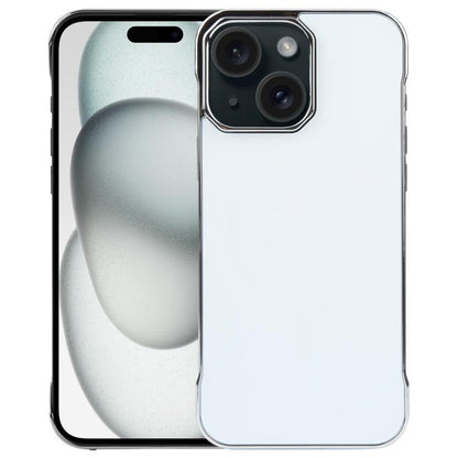 For iPhone 15 Plus / 14 Plus Electroplating Frameless Frosted Anti-Glare PC MagSafe Phone Case(Silver White) - iPhone 15 Plus Cases by buy2fix | Online Shopping UK | buy2fix