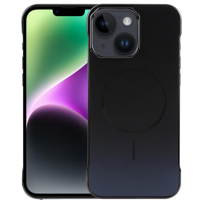 For iPhone 14 / 13 Electroplating Frameless Frosted Anti-Glare PC MagSafe Phone Case(Black) - iPhone 14 Cases by buy2fix | Online Shopping UK | buy2fix