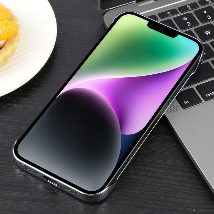 For iPhone 14 / 13 Electroplating Frameless Frosted Anti-Glare PC MagSafe Phone Case(Silver White) - iPhone 14 Cases by buy2fix | Online Shopping UK | buy2fix